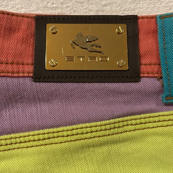 ETRO Boyfriend Multicolor Denim Jeans. NWT. 28 - Picture 1 of 12